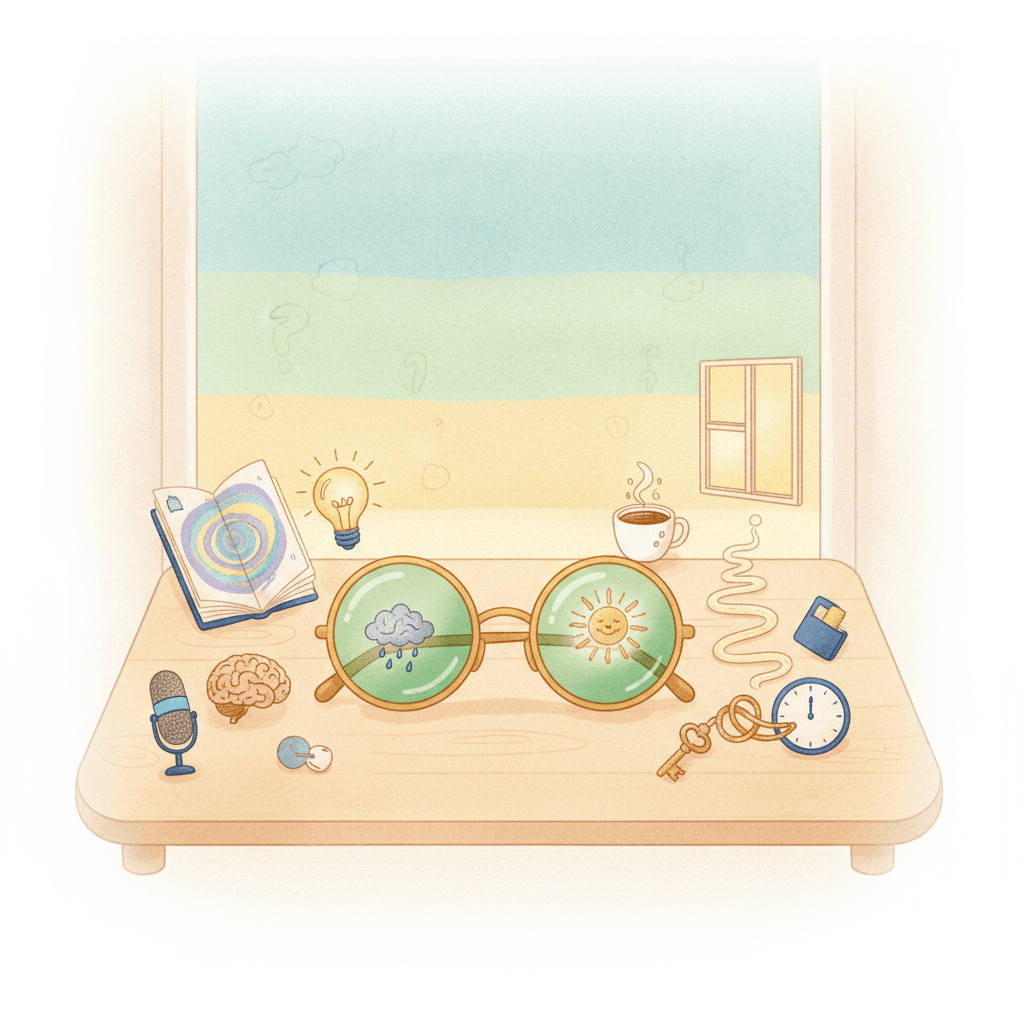 Cover image for German podcast episode: Das Phänomen der grünen Brille: Wie unsere Erwartungen die Wirklichkeit formen